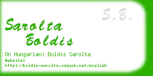 sarolta boldis business card